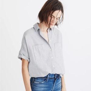 Madewell Flannel Courier Shirt Size M EUC